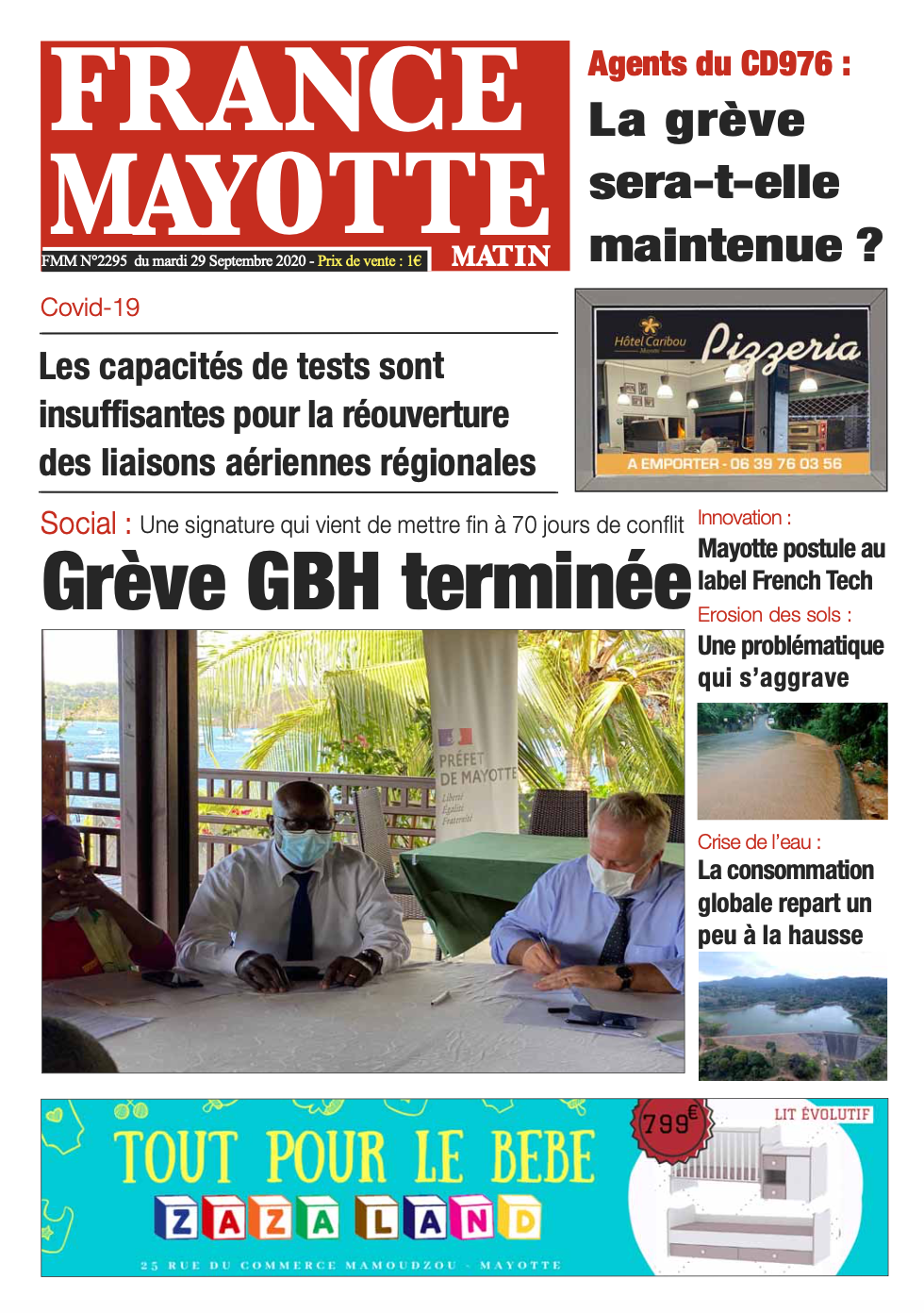France Mayotte Mardi 29 septembre 2020