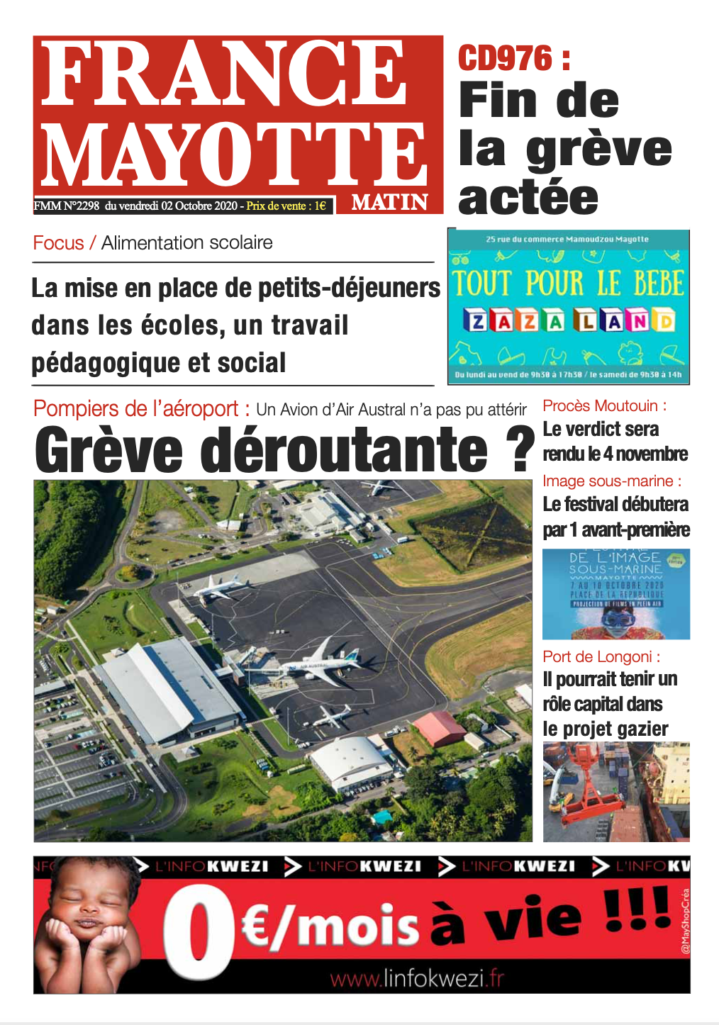 France Mayotte Vendredi 2 octobre 2020