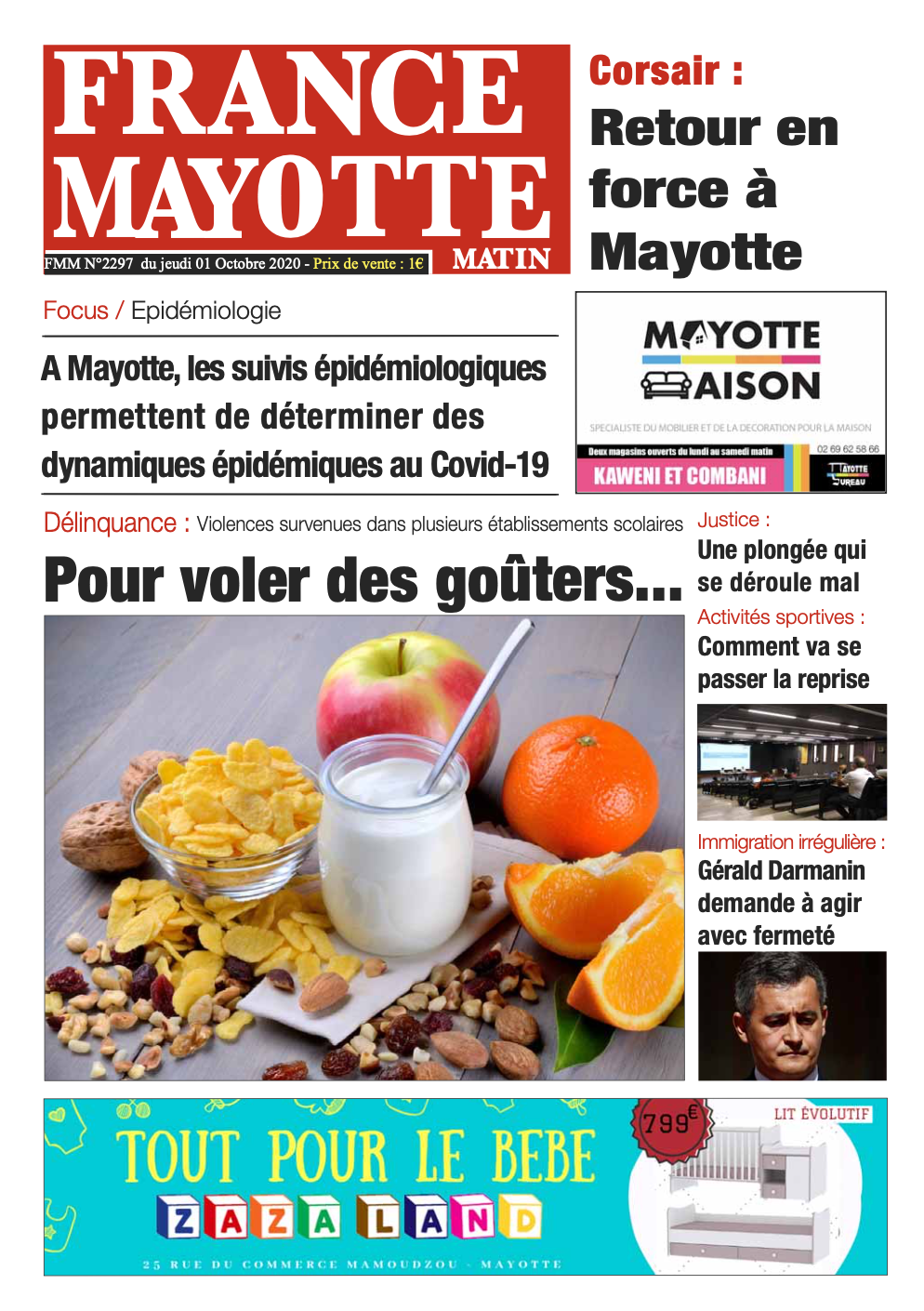 France Mayotte Jeudi 1er octobre 2020