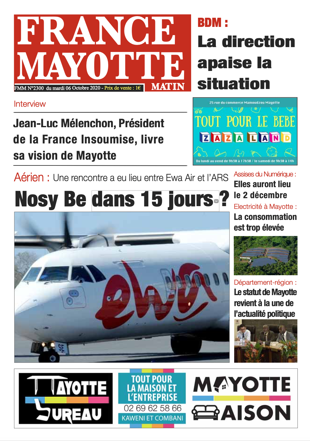 France Mayotte Mardi 6 octobre 2020