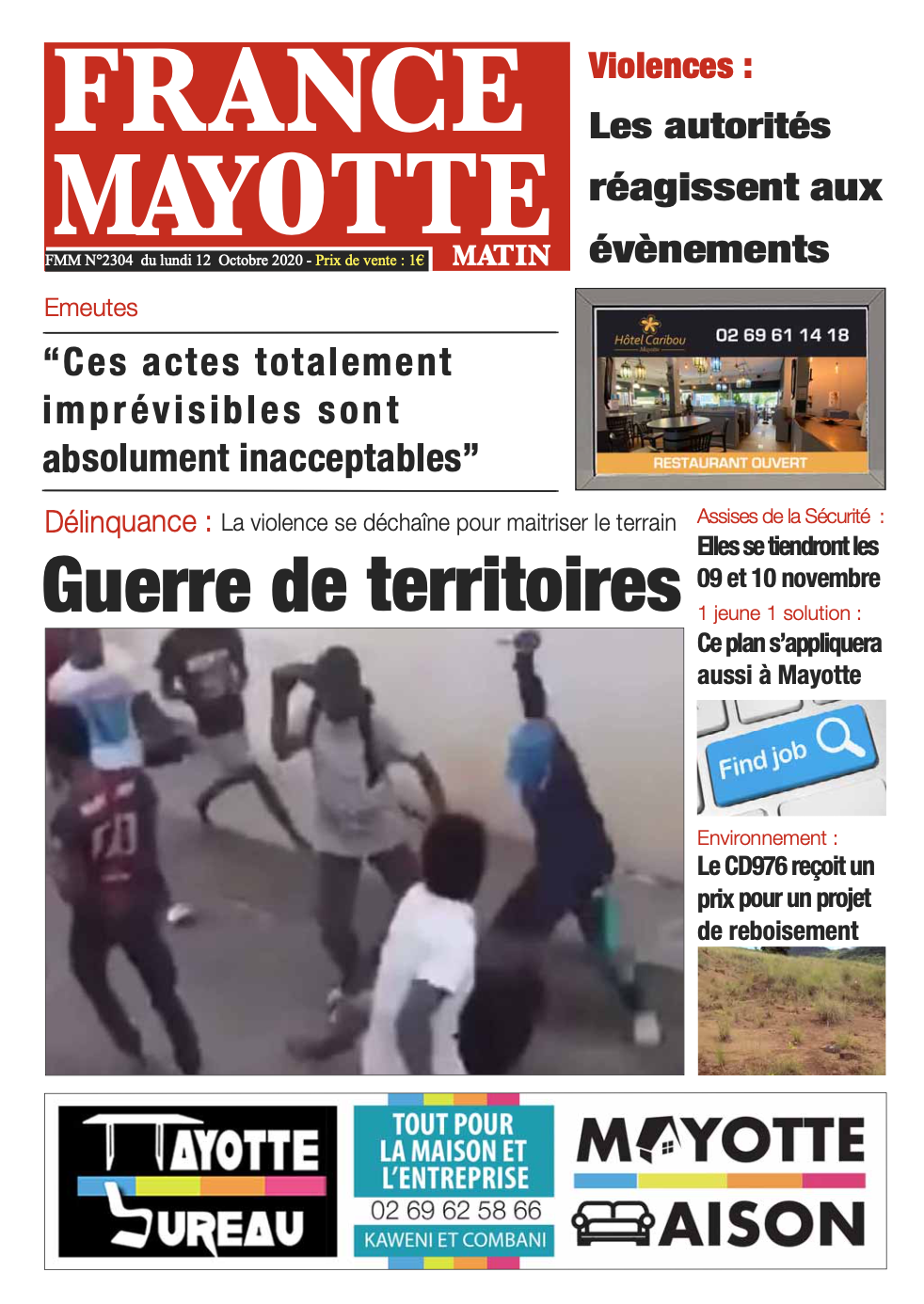 France Mayotte Lundi 12 octobre 2020