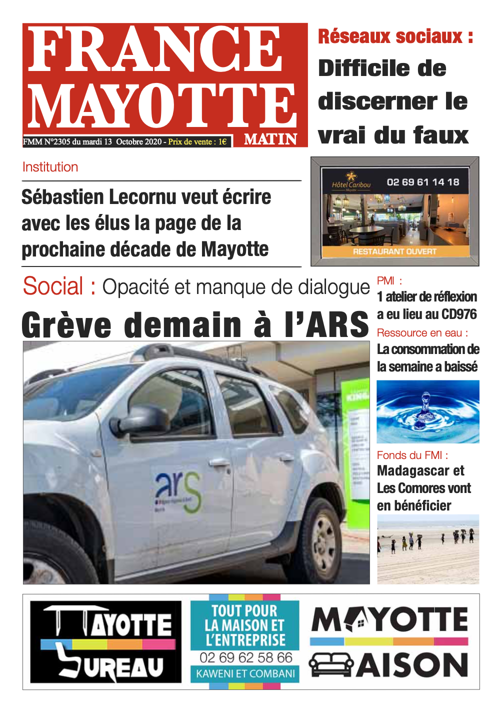 France Mayotte Mardi 13 octobre 2020