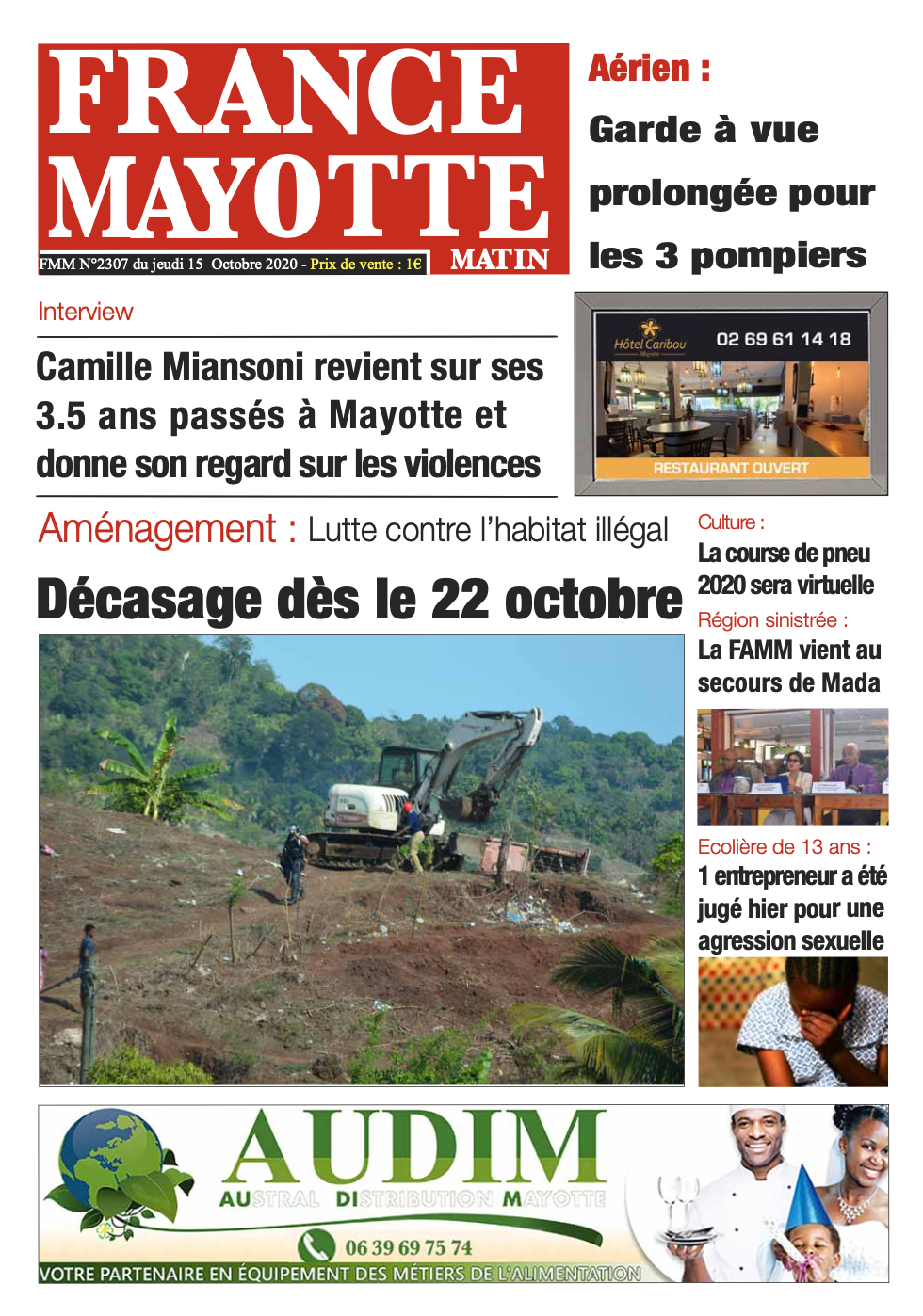 France Mayotte Jeudi 15 octobre 2020