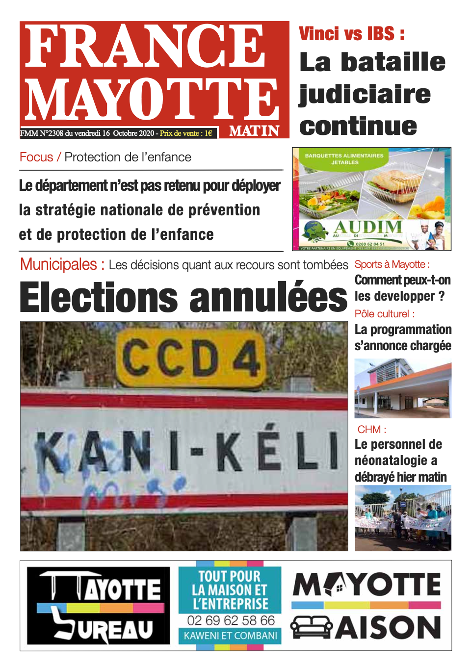 France Mayotte Vendredi 16 octobre 2020