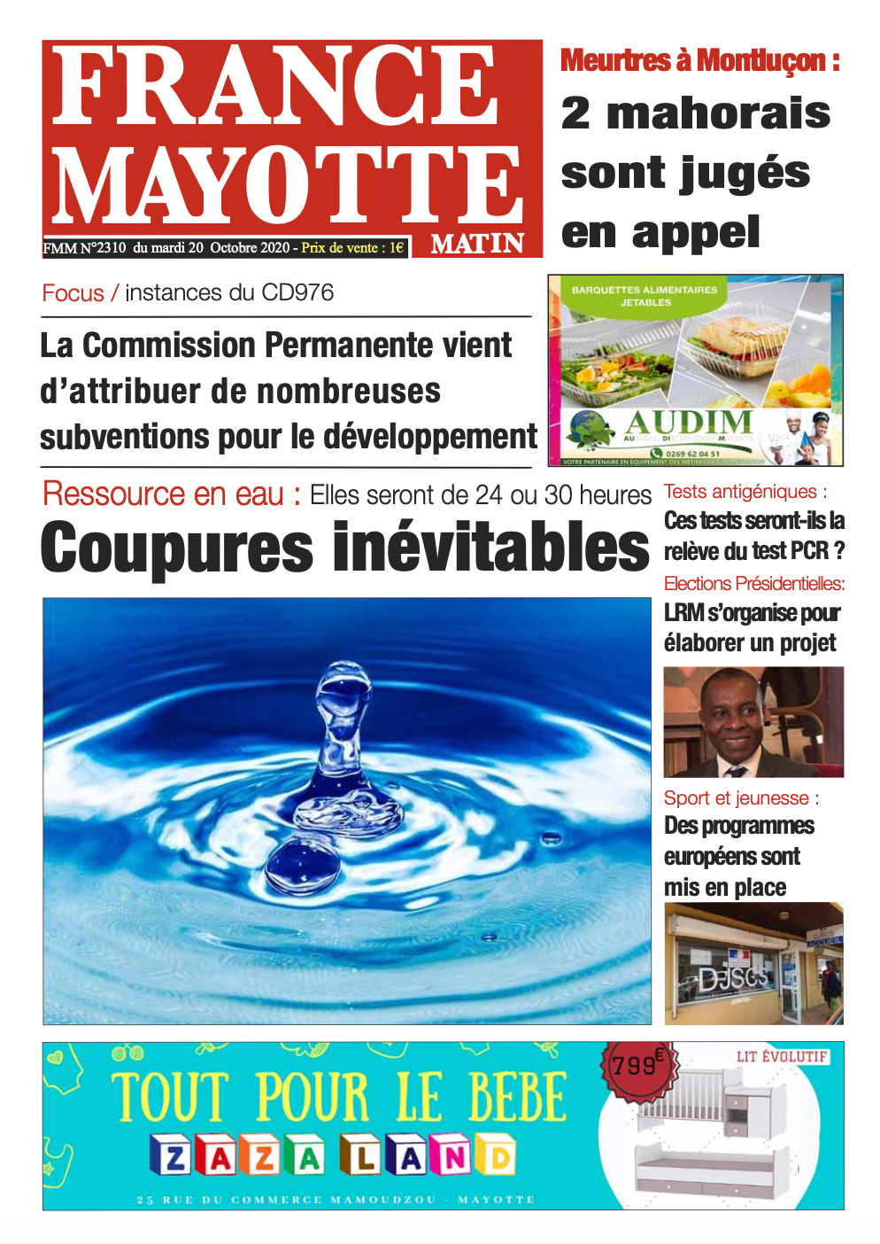 France Mayotte Mardi 20 octobre 2020