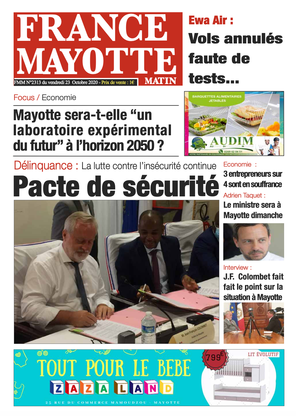 France Mayotte Vendredi 23 octobre 2020