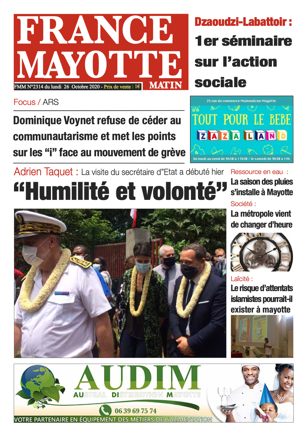 France Mayotte Lundi 26 octobre 2020