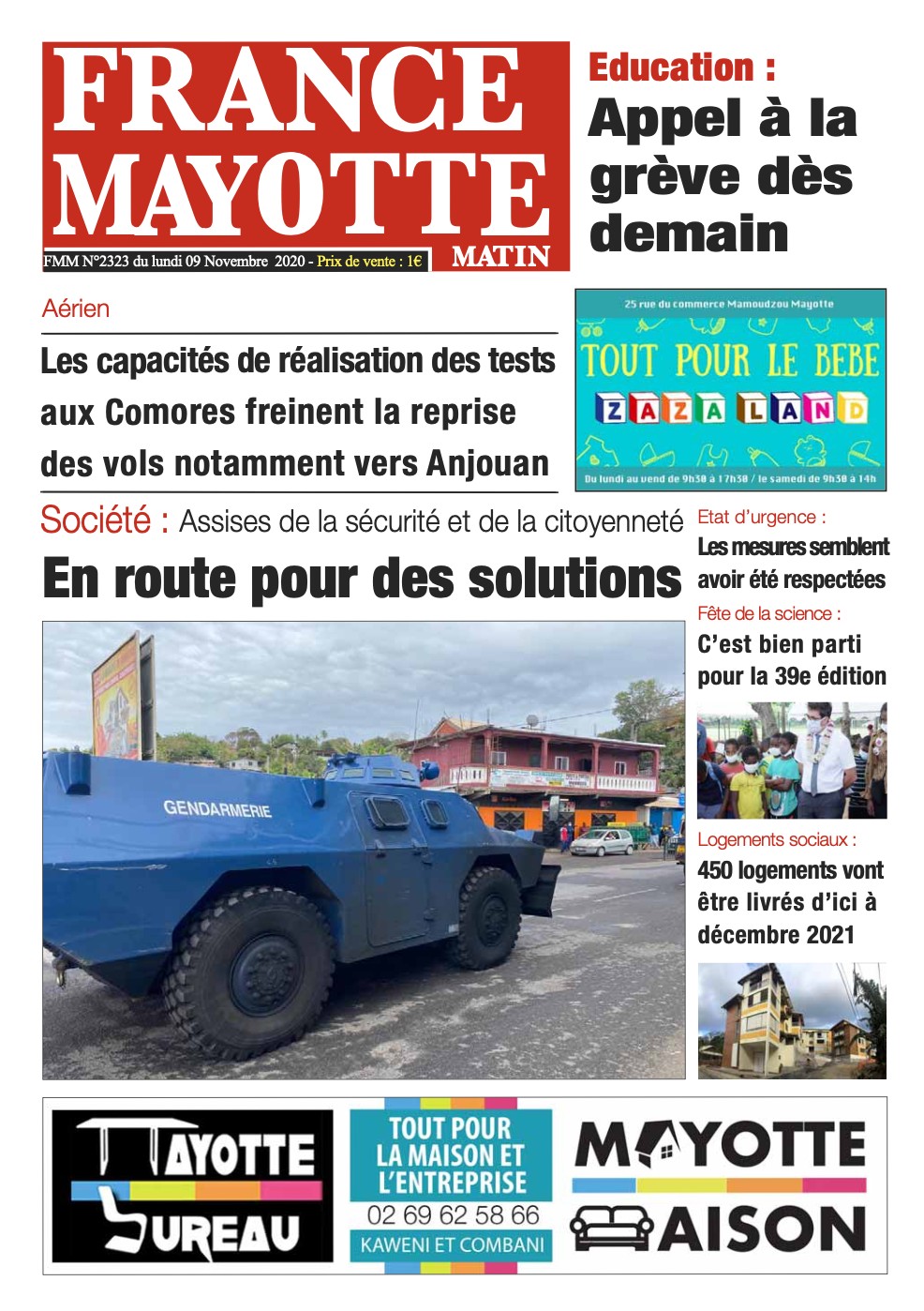 France Mayotte Lundi 9 novembre 2020