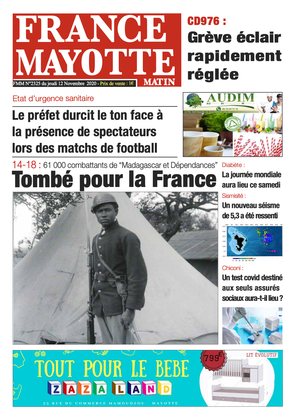 France Mayotte Jeudi 12 novembre 2020