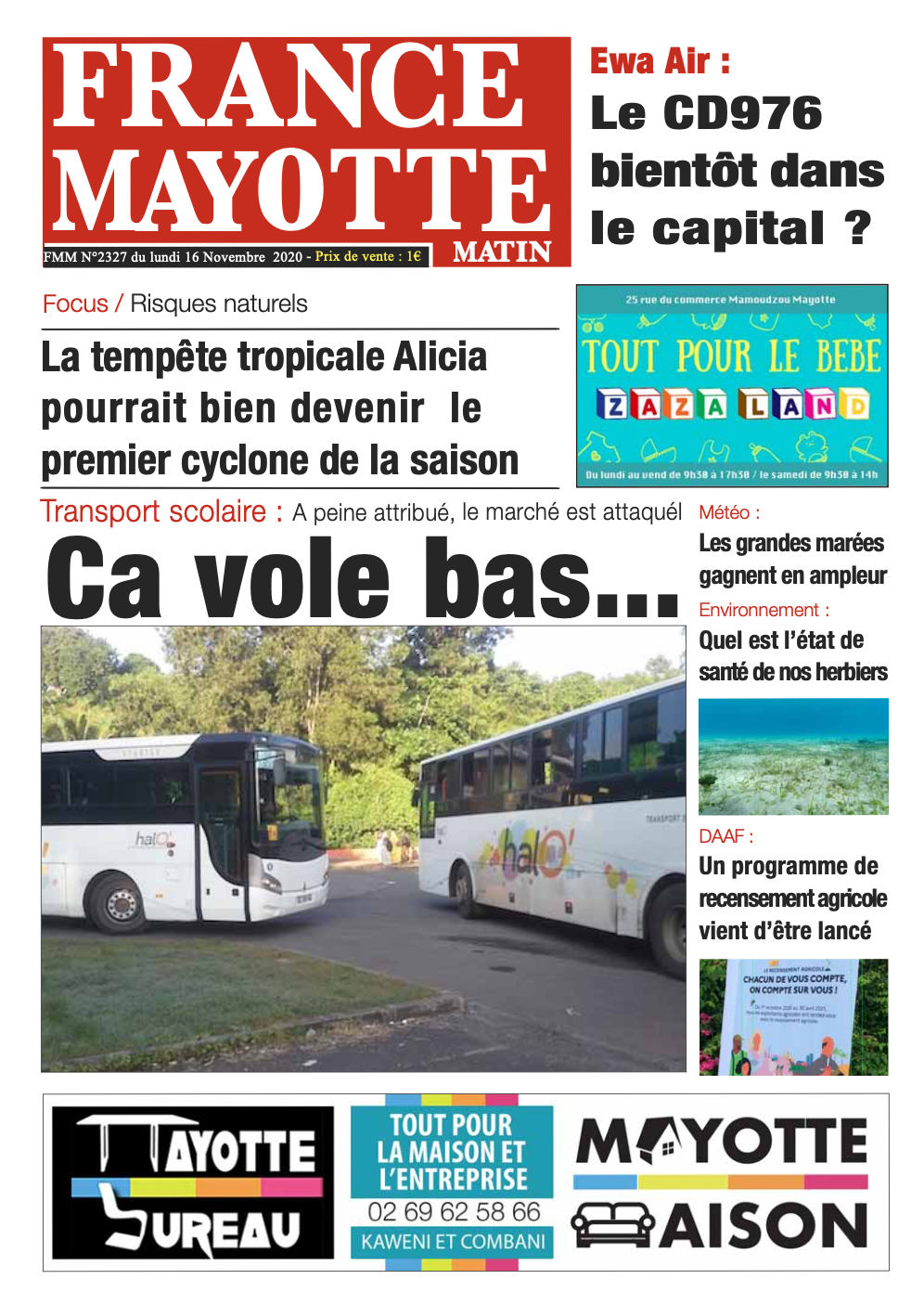 France Mayotte Lundi 16 novembre 2020