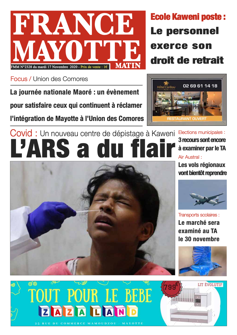 France Mayotte Mardi 17 novembre 2020