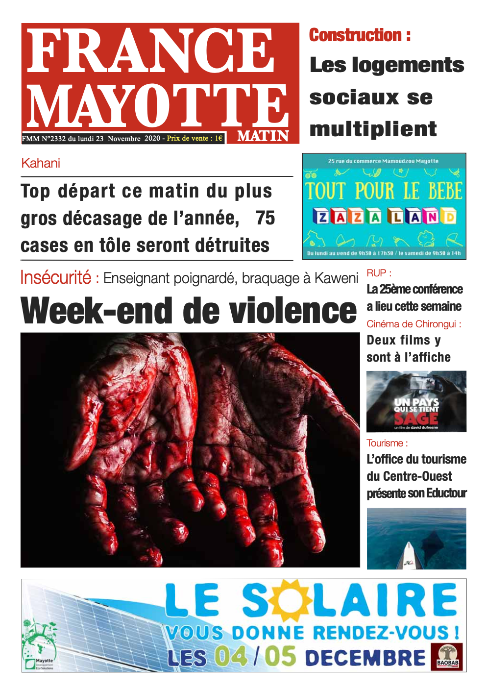 France Mayotte Lundi 23 novembre 2020