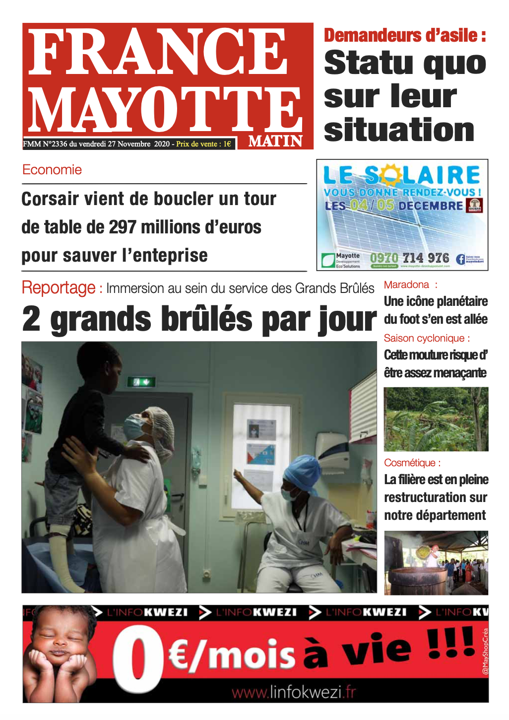 France Mayotte Vendredi 27 novembre 2020