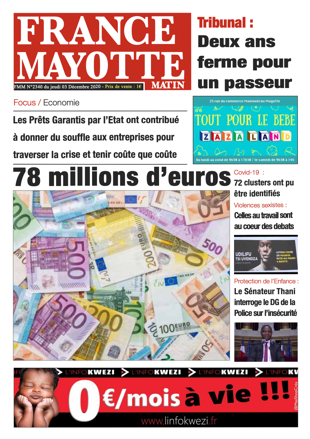 France Mayotte Jeudi 3 décembre 2020