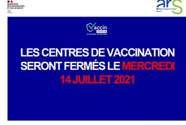 Les centres de vaccination fermés pour cause de 14 juillet