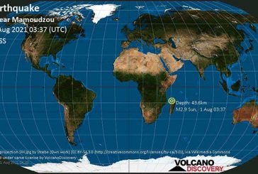 Nouveau séisme mesuré à 2.9 au large de Mayotte