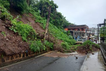 Gros glissement de terrain à l’entrée de Sada