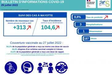 Point Covid-19 : 313 nouveaux cas à Mayotte au 29 juillet 2022