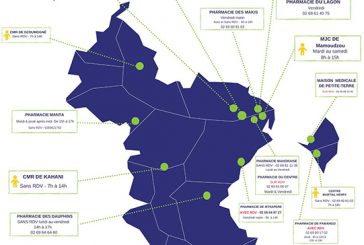 Nouvelle carte des centres de vaccination