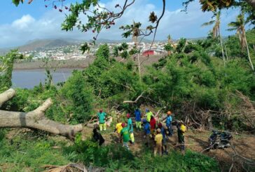 La Pointe Mahabou en cours de nettoyage