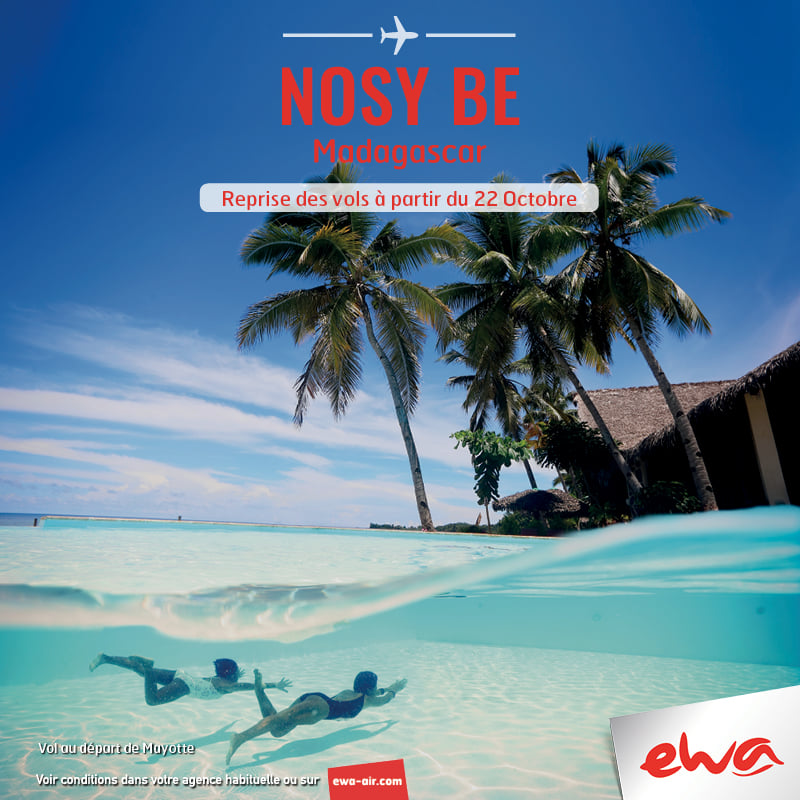 Les vols d’Ewa Air se confirment bien vers Nosy Bé