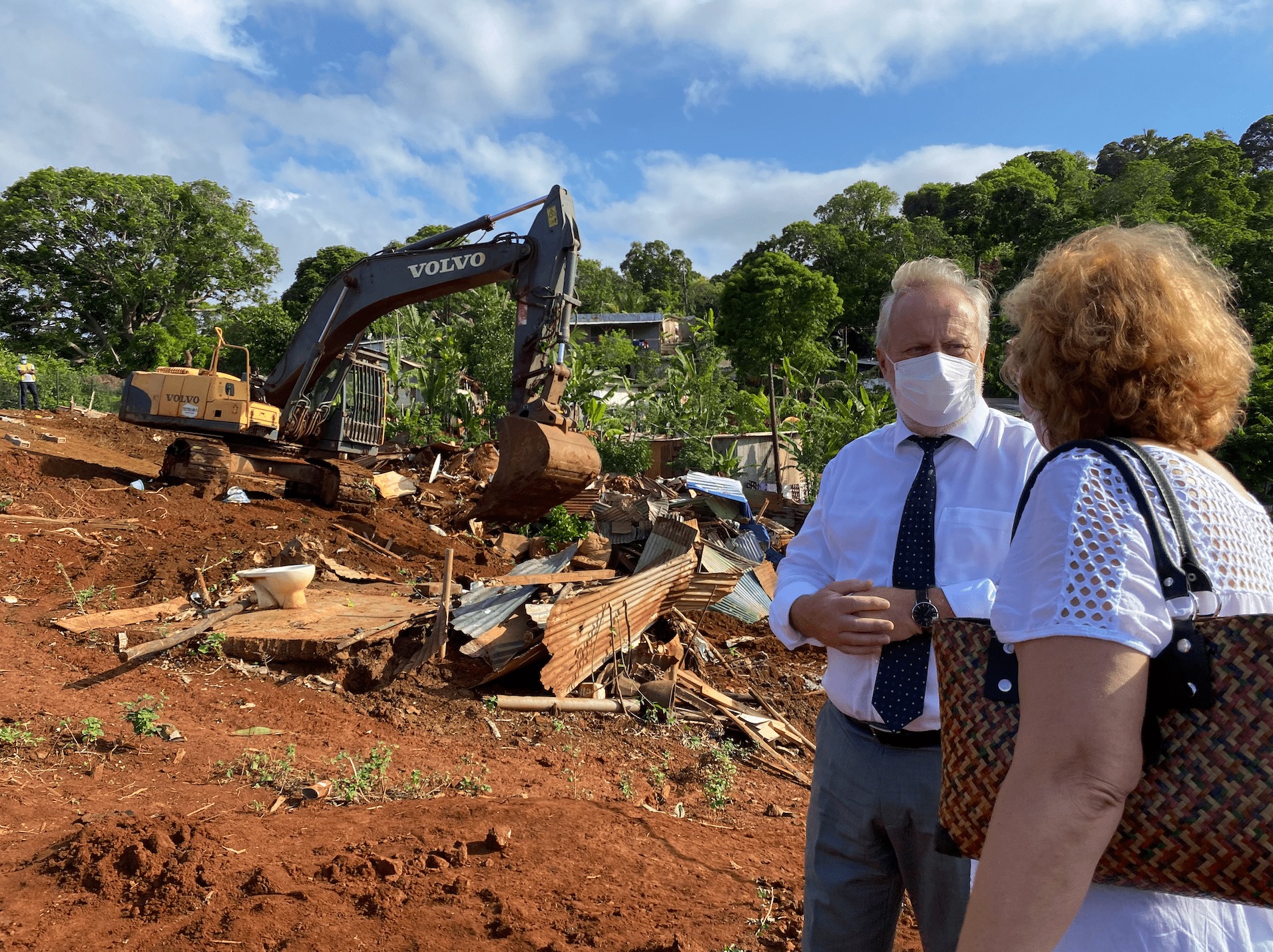 Démolition de cases illégalement construites à Passamainty