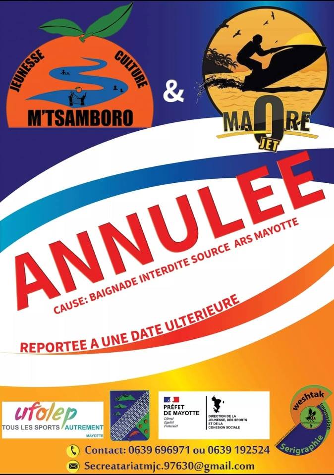 Baignade interdite : la MJC de Mtsamboro annule une journée de jet ski