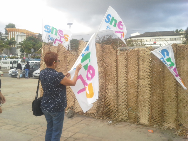 Grève : plus de drapeaux que de manifestants