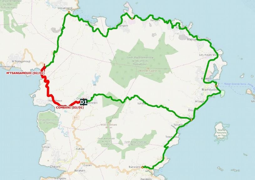 Route fermée suite à un glissement de terrain
