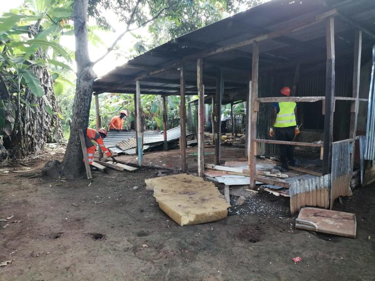 Opération de démolitions à Ambato