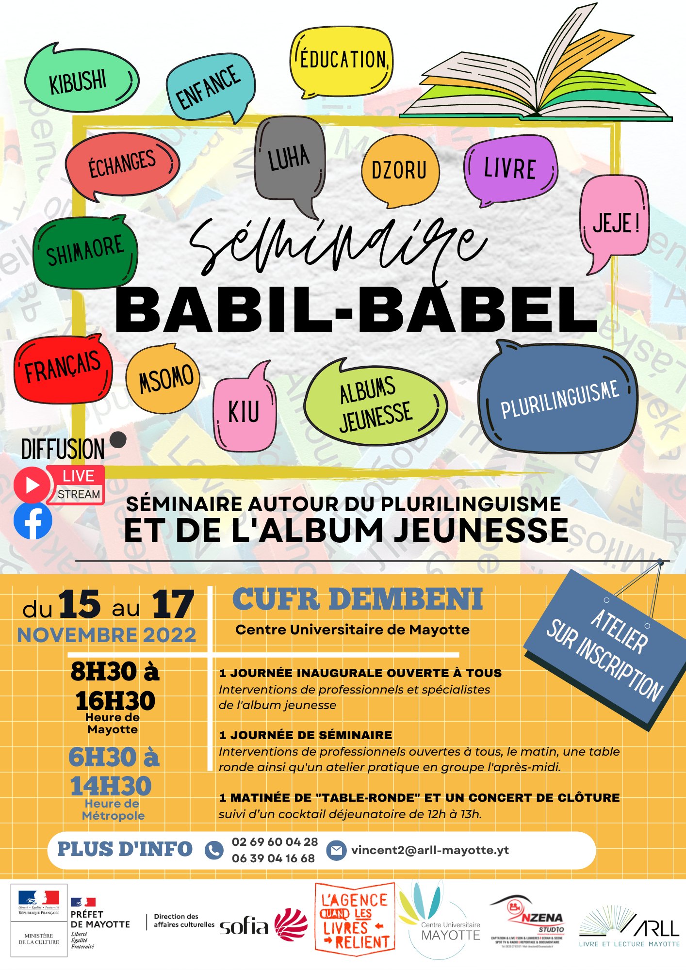 L’Agence Régionale du Livre et de la Lecture de Mayotte organise le séminaire Babil-Babel autour du plurilinguisme et l’album jeunesse