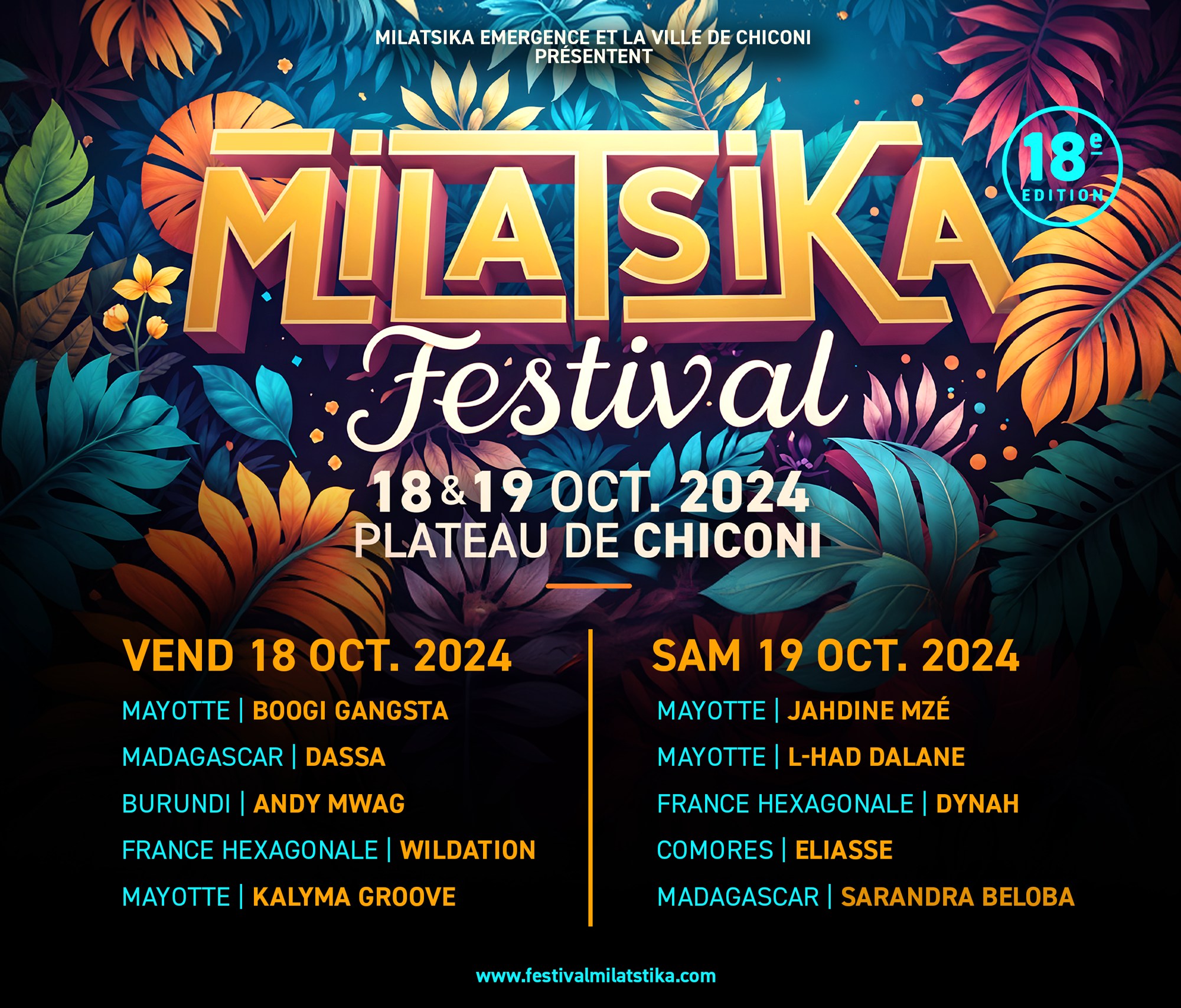 La 18ème édition du Festival Milatsika les 18 et 19 octobre 2024