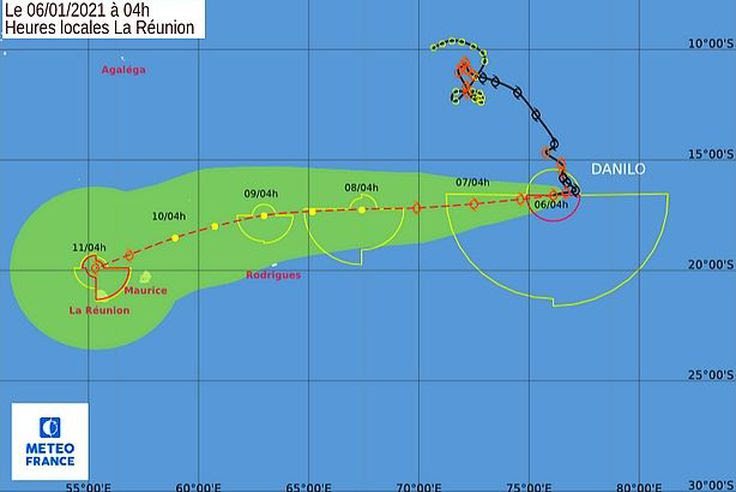La tempête Danilo s’affaiblit et devrait épargner les Mascareignes