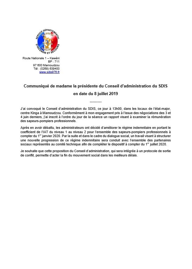 Le SDIS décide de l’augmentation de l’IAT des sapeurs-pompiers