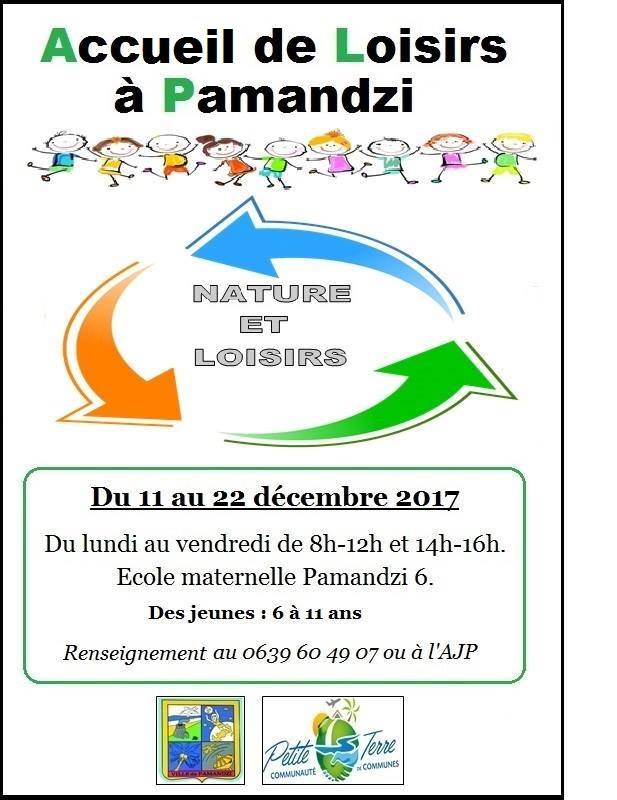 Agenda événementiel du service animation de Pamandzi pour ce mois de décembre
