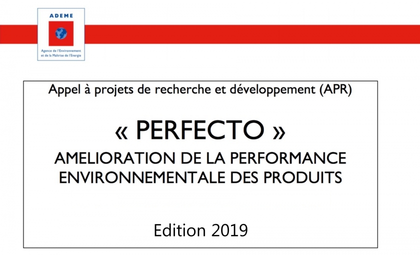 Appel à projets de recherche, développement et innovation “PERFECTO 2019”, lancé par l’ADEME