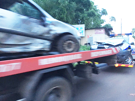 4 policiers blessés dans un accident de la circulation