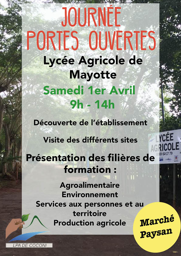 Portes ouvertes au lycée de Coconi ce samedi