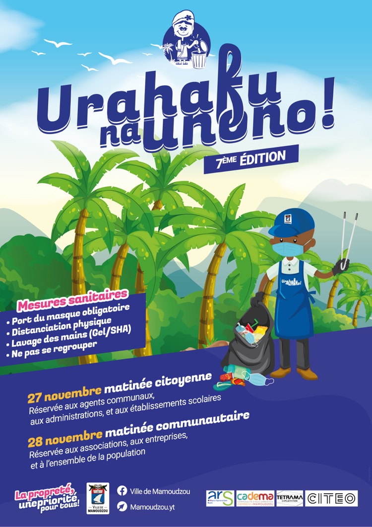 Ville de Mamoudzou :  7ème édition de l’opération de nettoyage Urahafu Na Unono