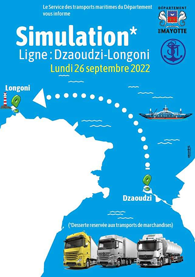 Essai de la ligne Dzaoudzi-Longoni en préparation