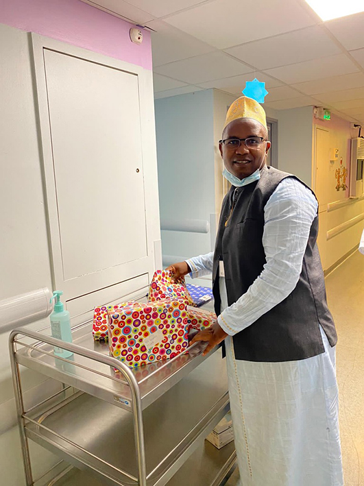 Le président du Conseil départemental s’est rendu au CHM pour rendre visite aux enfants