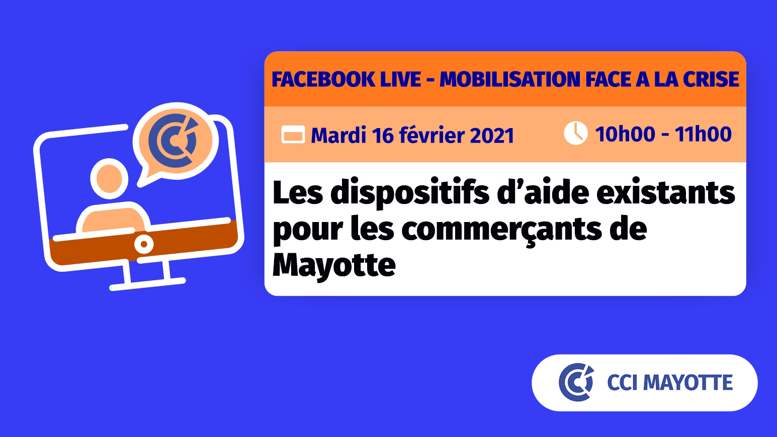 CCI Mayotte : un Facebook Live pour parler des aides à destination des commerçants