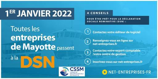 La DSN entrera en vigueur à Mayotte le 1er janvier 2022