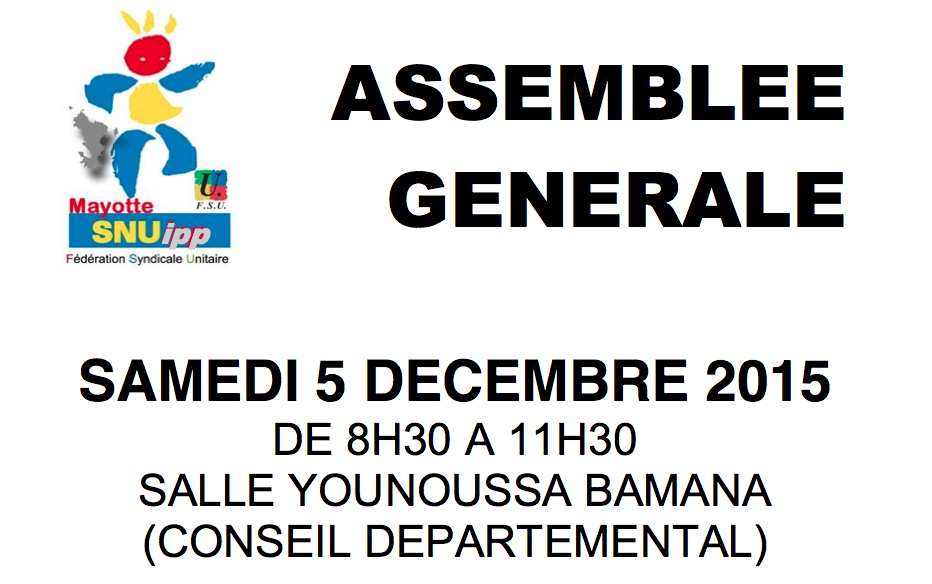 Assemblée générale du SNUipp Mayotte