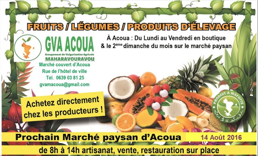 Le prochain rdv du Marché paysan d’Acoua