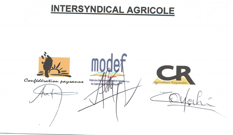 Préavis de manifestation des paysans mahorais