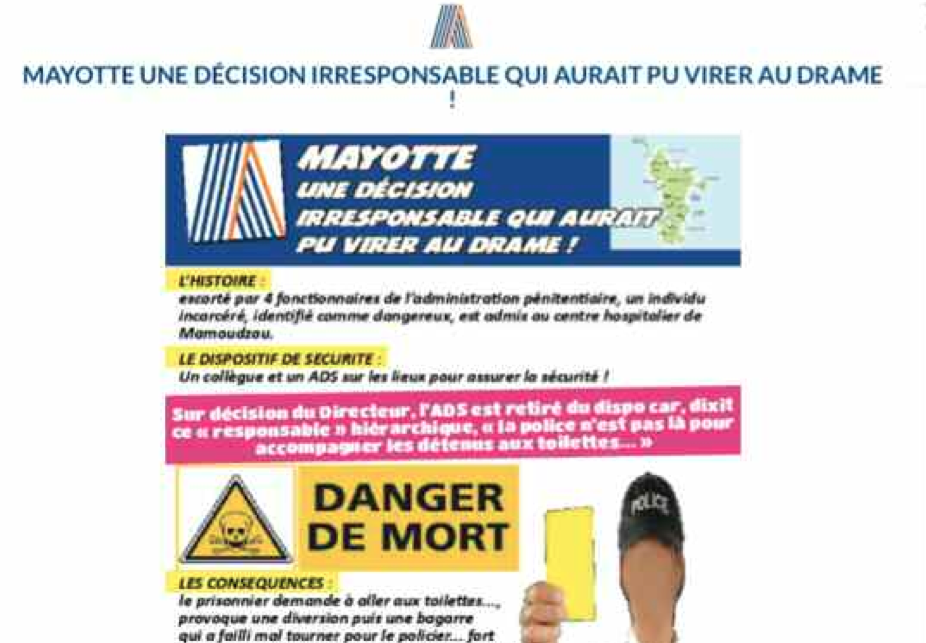 Tentative d’évasion d’un détenu : la colère d’Alliance Police