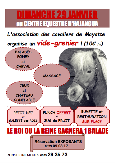 Vide grenier au centre équestre d’Hajangua