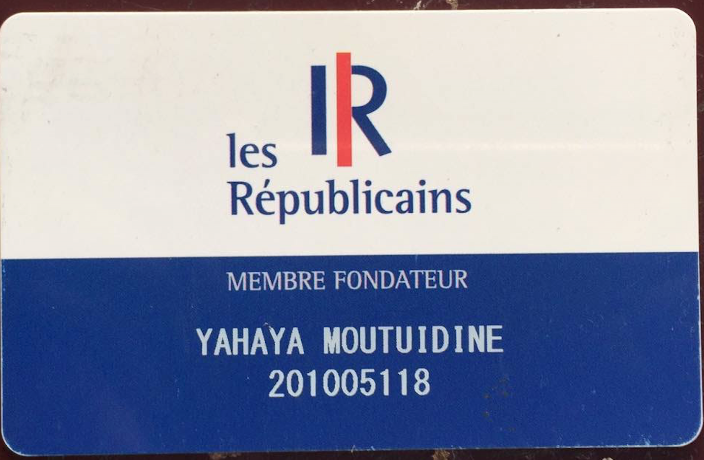 Moutuidine Yahaya est bien un adhérent Les Républicains
