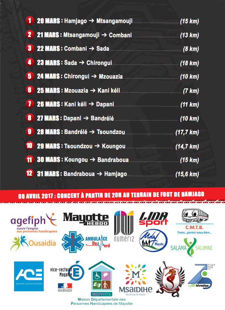 Le Tour de Mayotte en Fauteuil commence lundi !